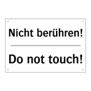 Nicht berühren! - Do not touch!