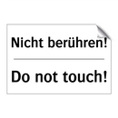Nicht berühren! - Do not touch!