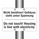 Nicht berühren! Gehäuse steht /.../ - Do not touch! Housing is live /.../