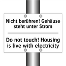 Nicht berühren! Gehäuse steht /.../ - Do not touch! Housing is live /.../