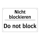 Nicht blockieren - Do not block