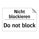 Nicht blockieren - Do not block