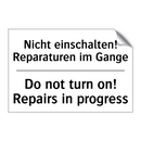 Nicht einschalten! Reparaturen /.../ - Do not turn on! Repairs in progress/.../