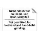 Nicht erlaubt für Freihand- und /.../ - Not permitted for freehand and /.../