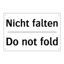Nicht falten - Do not fold