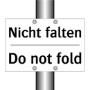 Nicht falten - Do not fold