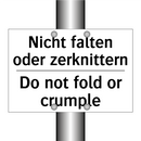 Nicht falten oder zerknittern - Do not fold or crumple