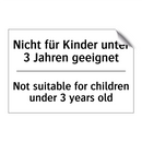 Nicht für Kinder unter 3 Jahren /.../ - Not suitable for children under /.../
