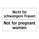 Nicht für schwangere Frauen - Not for pregnant women