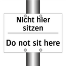 Nicht hier sitzen - Do not sit here