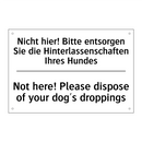 Nicht hier! Bitte entsorgen Sie /.../ - Not here! Please dispose of your /.../