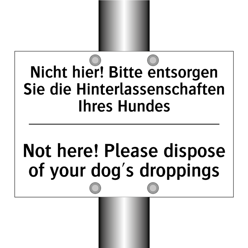 Nicht hier! Bitte entsorgen Sie /.../ - Not here! Please dispose of your /.../