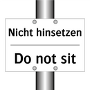Nicht hinsetzen - Do not sit