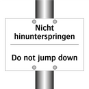 Nicht hinunterspringen - Do not jump down