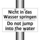 Nicht in das Wasser springen - Do not jump into the water