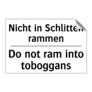 Nicht in Schlitten rammen - Do not ram into toboggans