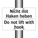 Nicht mit Haken heben - Do not lift with hook