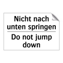 Nicht nach unten springen - Do not jump down