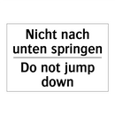 Nicht nach unten springen - Do not jump down