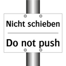 Nicht schieben - Do not push