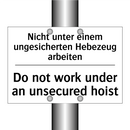 Nicht unter einem ungesicherten /.../ - Do not work under an unsecured /.../