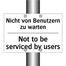 Nicht von Benutzern zu warten - Not to be serviced by users