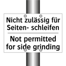 Nicht zulässig für Seiten- schleifen/.../ - Not permitted for side grinding/.../