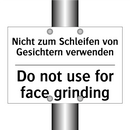 Nicht zum Schleifen von Gesichtern /.../ - Do not use for face grinding