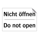Nicht öffnen - Do not open