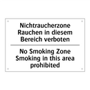 Nichtraucherzone Rauchen in diesem /.../ - No Smoking Zone Smoking in this /.../