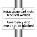 Notausgang darf nicht blockiert /.../ - Emergency exit must not be blocked/.../