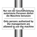 Nur von der Geschäftsleitung autorisierte /.../ - Only persons authorized by the /.../