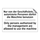 Nur von der Geschäftsleitung autorisierte /.../ - Only persons authorized by the /.../