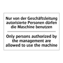 Nur von der Geschäftsleitung autorisierte /.../ - Only persons authorized by the /.../