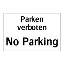 Parken verboten - No Parking