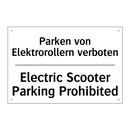 Parken von Elektrorollern verboten/.../ - Electric Scooter Parking Prohibited/.../