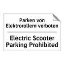 Parken von Elektrorollern verboten/.../ - Electric Scooter Parking Prohibited/.../