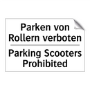 Parken von Rollern verboten - Parking Scooters Prohibited