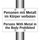 Personen mit Metall im Körper /.../ - Persons With Metal in the Body /.../
