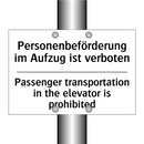 Personenbeförderung im Aufzug /.../ - Passenger transportation in the /.../