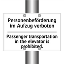 Personenbeförderung im Aufzug /.../ - Passenger transportation in the /.../