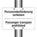 Personenbeförderung verboten - Passenger transport prohibited