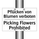 Pflücken von Blumen verboten - Picking Flowers Prohibited