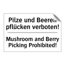 Pilze und Beeren pflücken verboten!/.../ - Mushroom and Berry Picking Prohibited!/.../