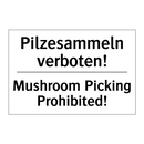 Pilzesammeln verboten! - Mushroom Picking Prohibited!