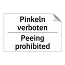 Pinkeln verboten - Peeing prohibited