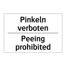 Pinkeln verboten - Peeing prohibited