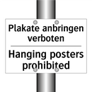 Plakate anbringen verboten - Hanging posters prohibited