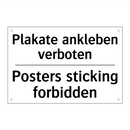 Plakate ankleben verboten - Posters sticking forbidden