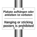 Plakate aufhängen oder ankleben /.../ - Hanging or sticking posters is /.../